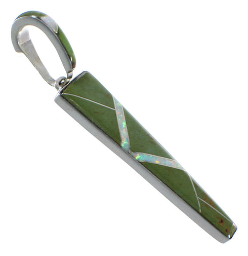 Turquoise And Opal Silver Jewelry Pendant CX46122